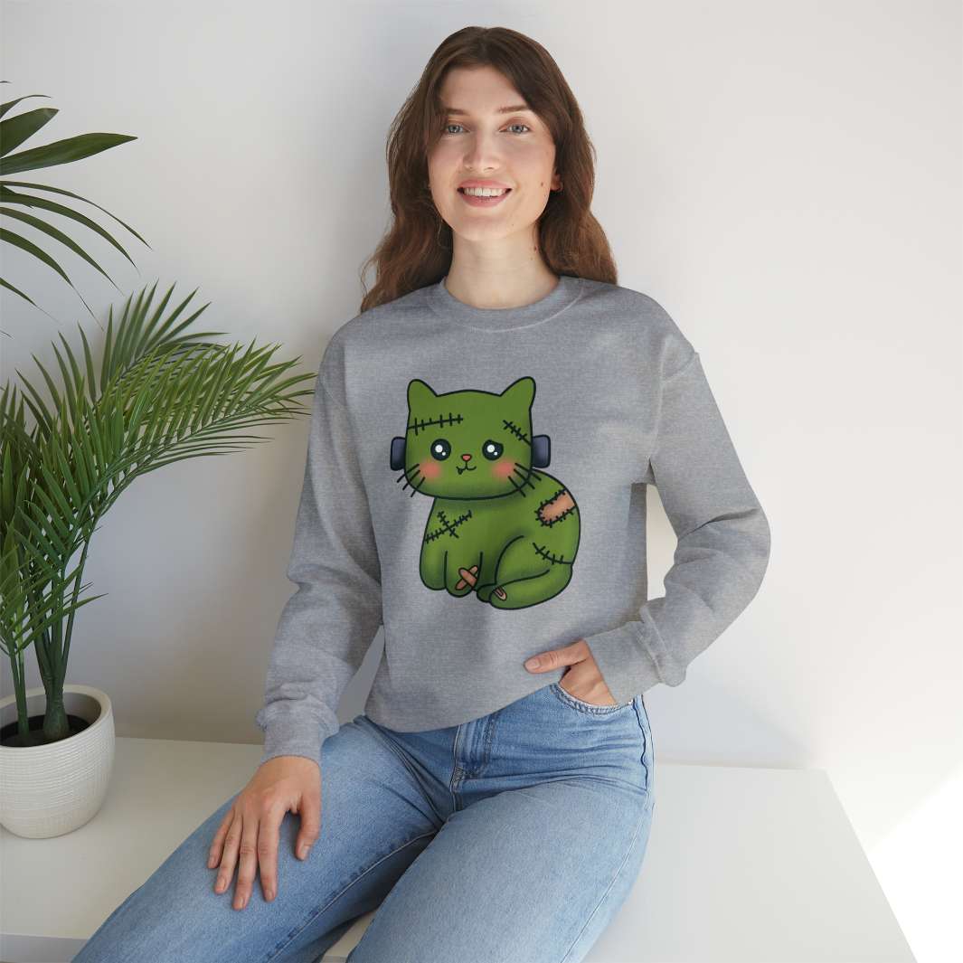 Frankenkitty Crewneck Sweatshirt - Happy Little Kitty