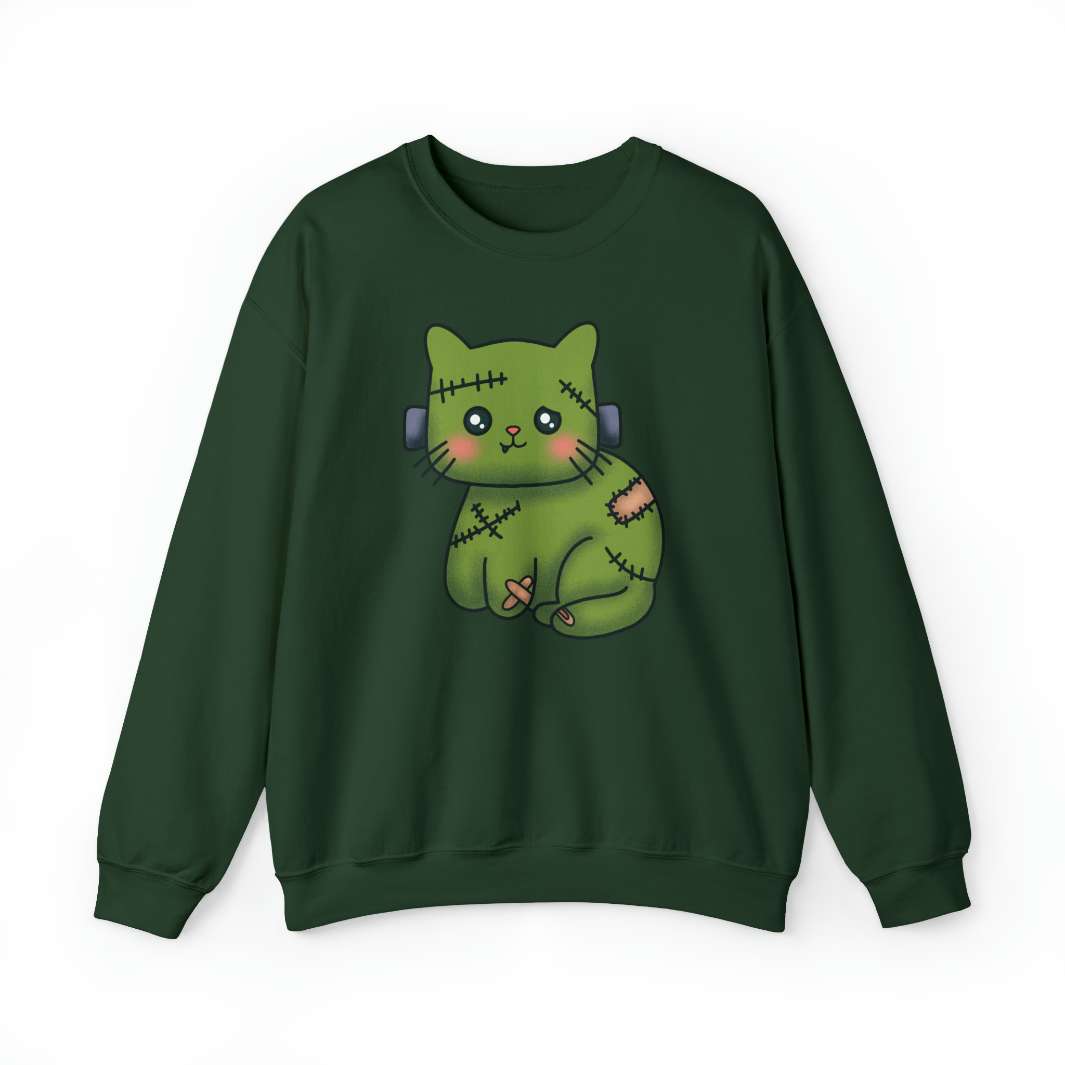 Frankenkitty Crewneck Sweatshirt - Happy Little Kitty