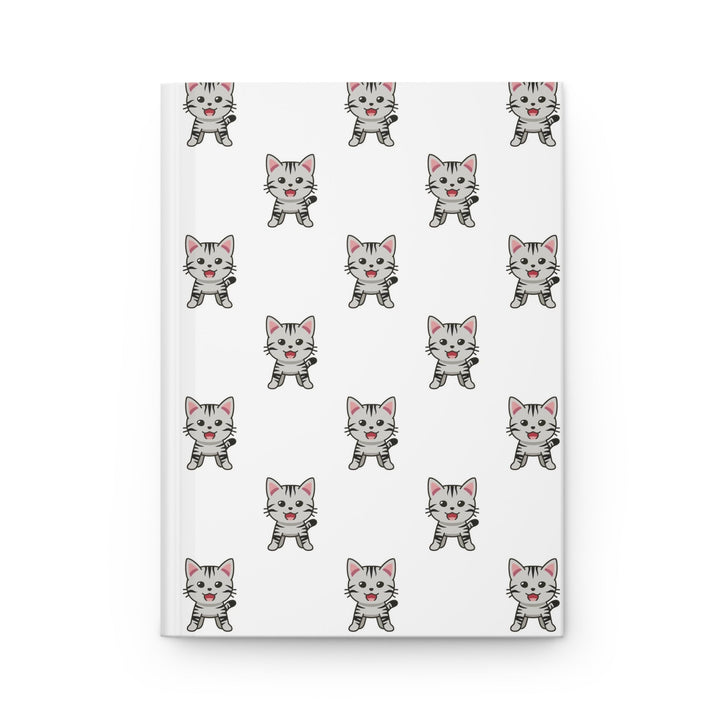 Gray Tabby Cat Hardcover Journal - Happy Little Kitty