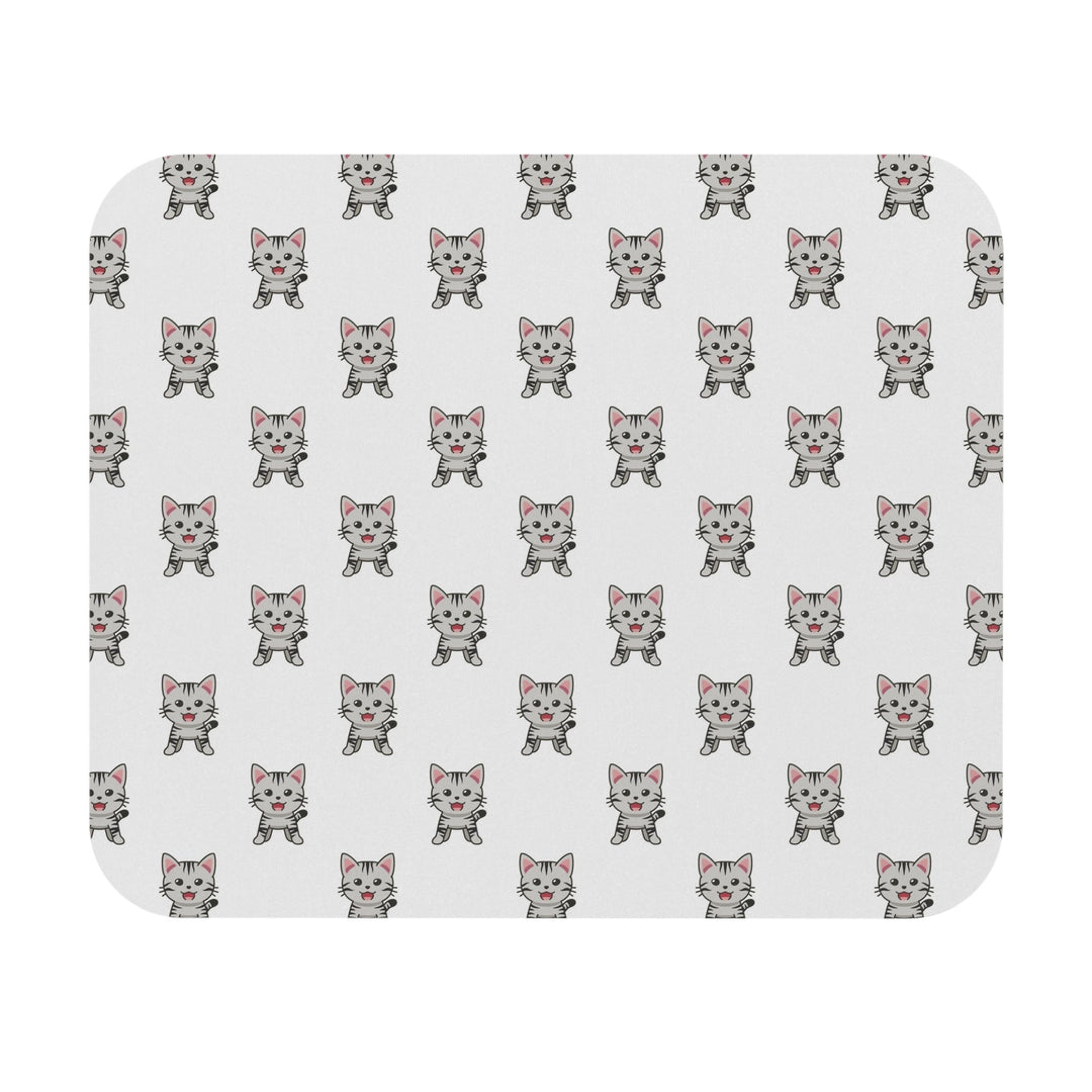 Gray Tabby Cat Mouse Pad - Happy Little Kitty