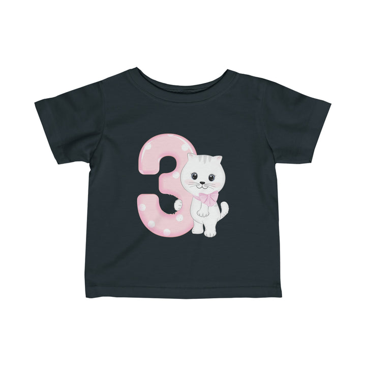 Happy 3rd Birthday Cat Infant T-Shirt - Happy Little Kitty