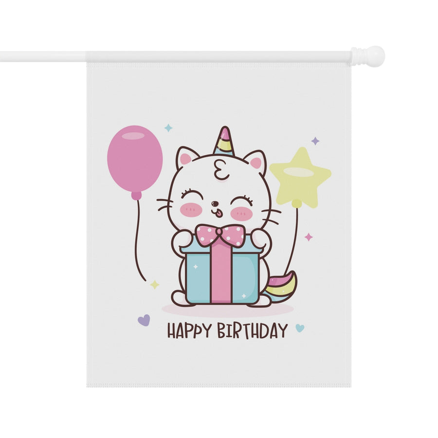 Happy Birthday Cat Garden & House Banner - Happy Little Kitty