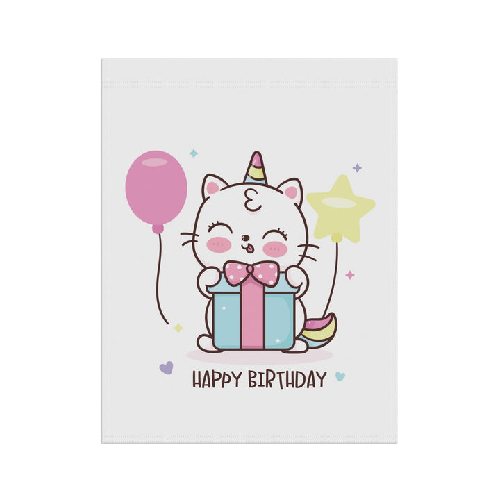 Happy Birthday Cat Garden & House Banner - Happy Little Kitty