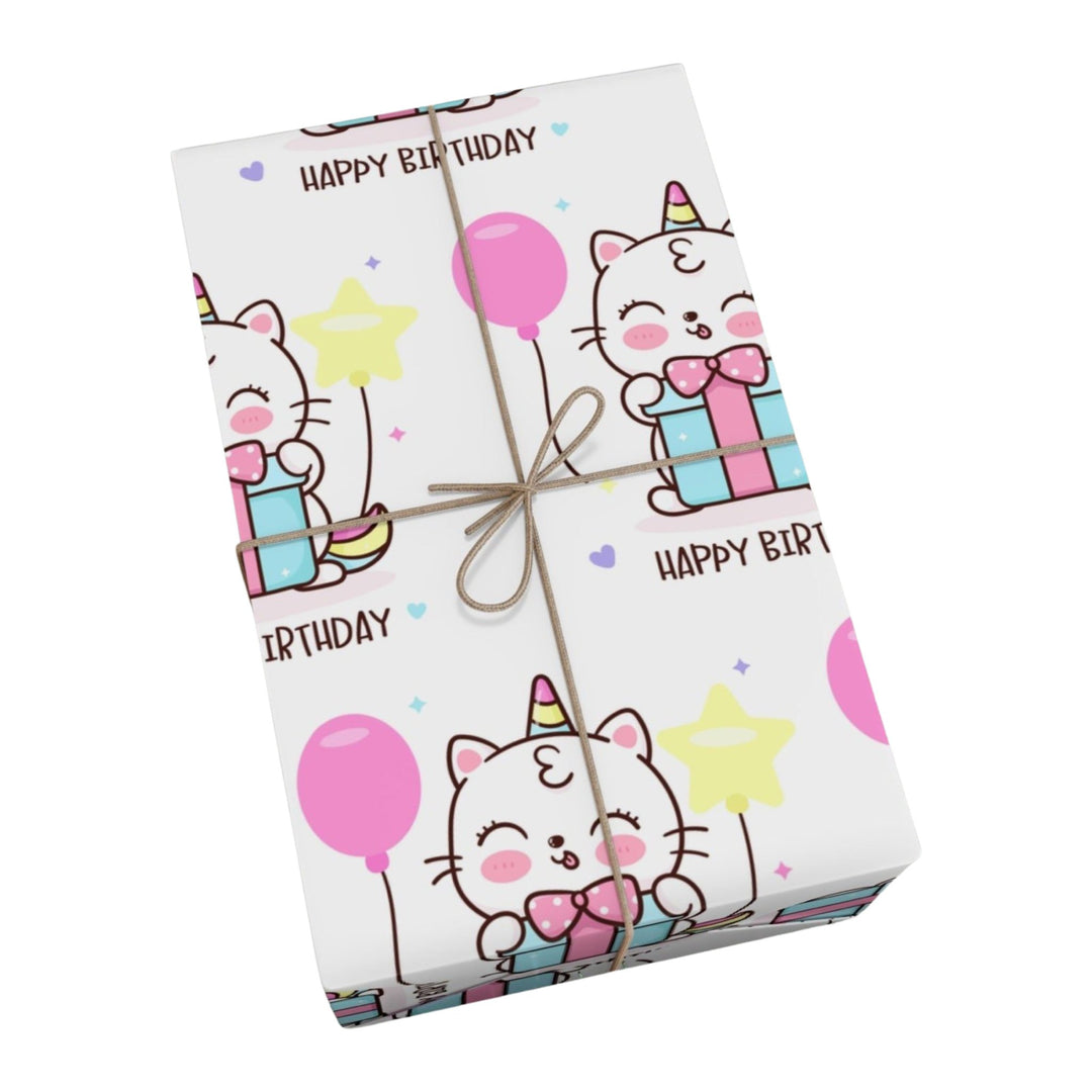 Happy Birthday Cat Gift Wrap - Happy Little Kitty