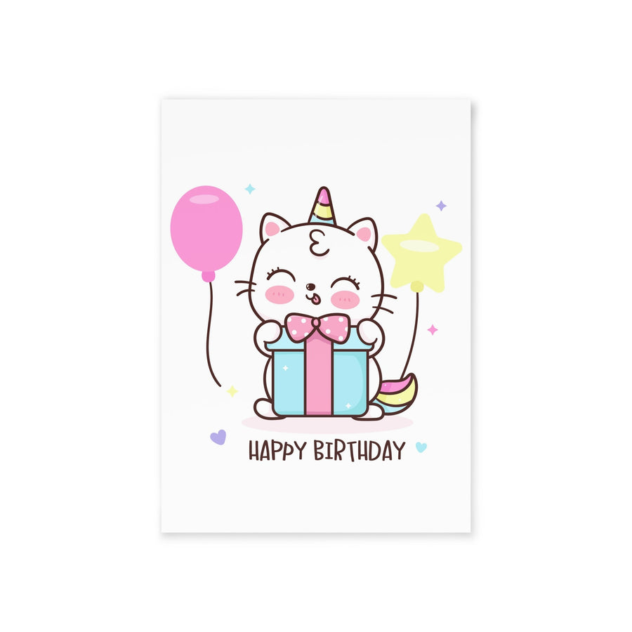 Happy Birthday Cat Greeting Card - Happy Little Kitty