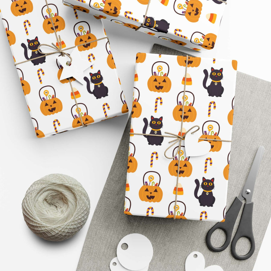 Happy Halloween Cat Gift Wrap - Happy Little Kitty