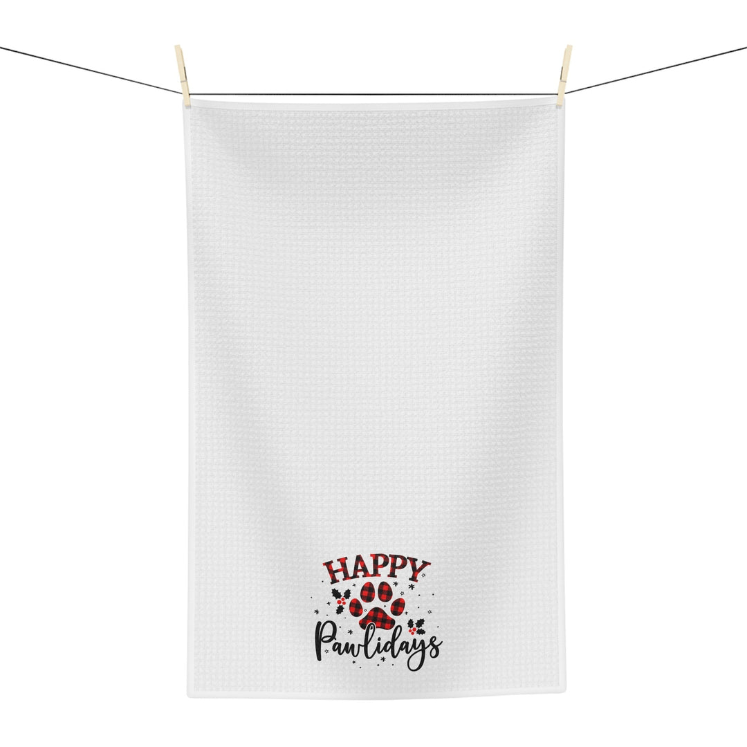 Happy Pawlidays Tea Towel - Happy Little Kitty