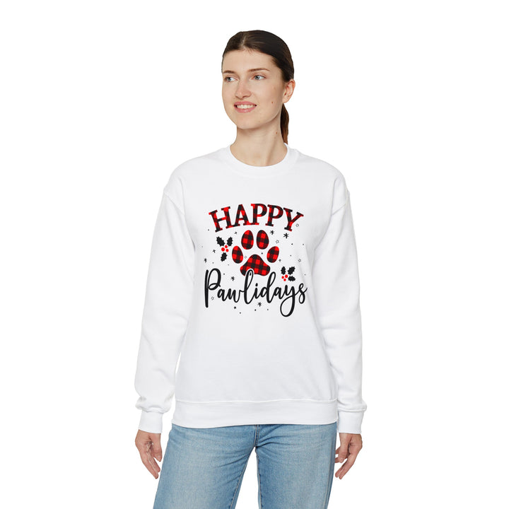 Happy Pawlidays Unisex Crewneck Sweatshirt - Happy Little Kitty