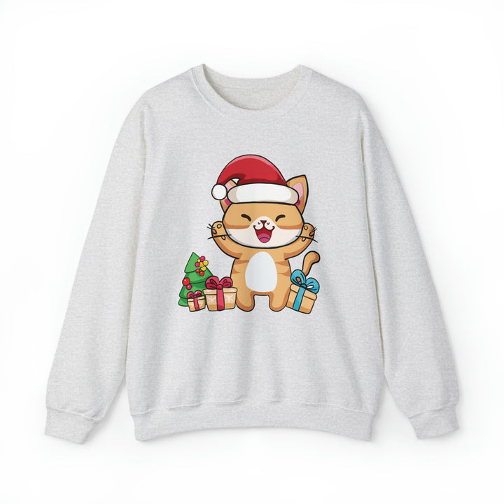Happy Santa Cat Crewneck Sweatshirt - Happy Little Kitty