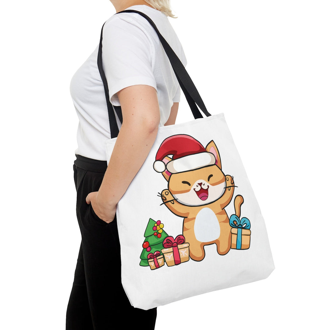 Happy Santa Cat Tote Bag - Happy Little Kitty