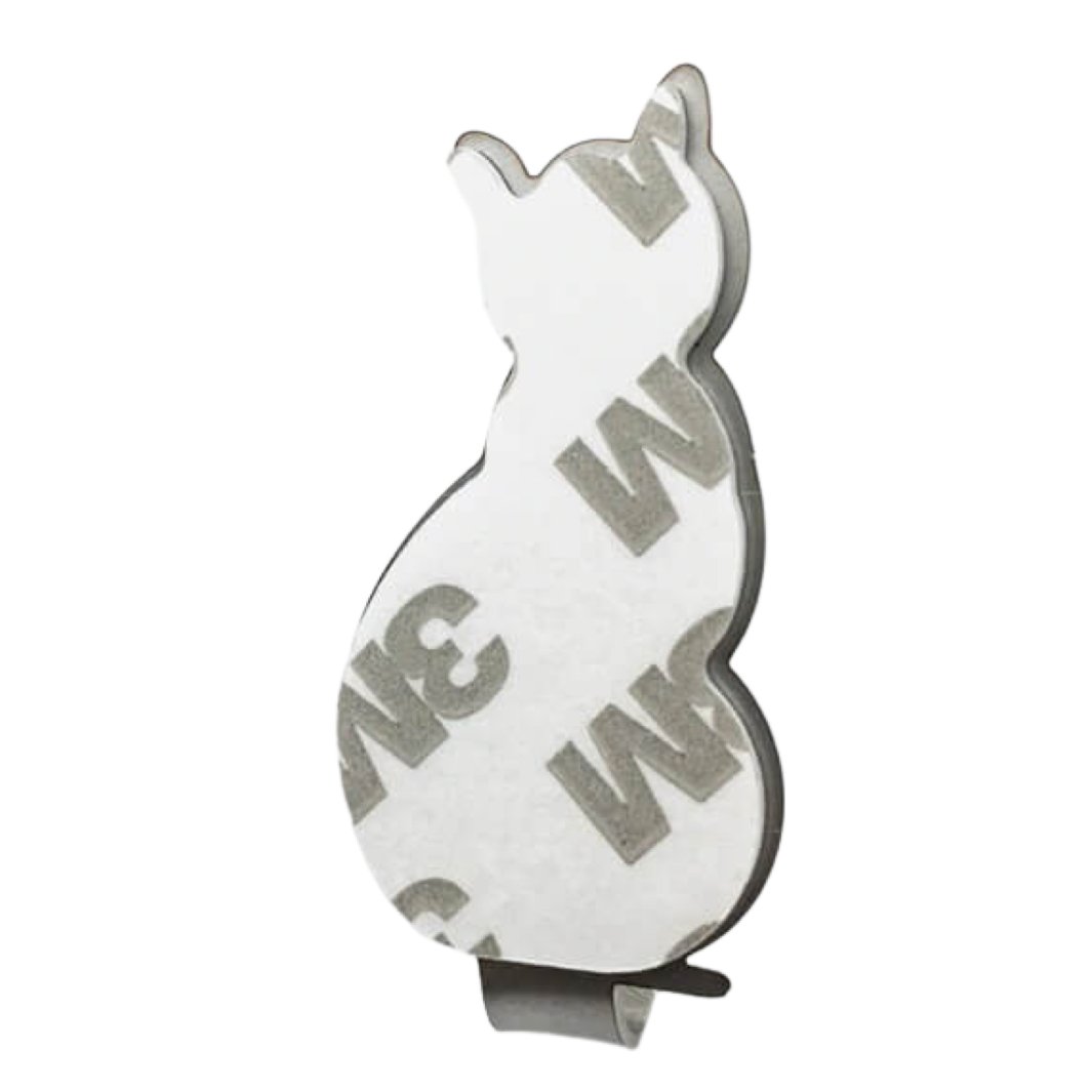 Hold Your Kitties! Adhesive Cat Hooks- Silver - Happy Little Kitty
