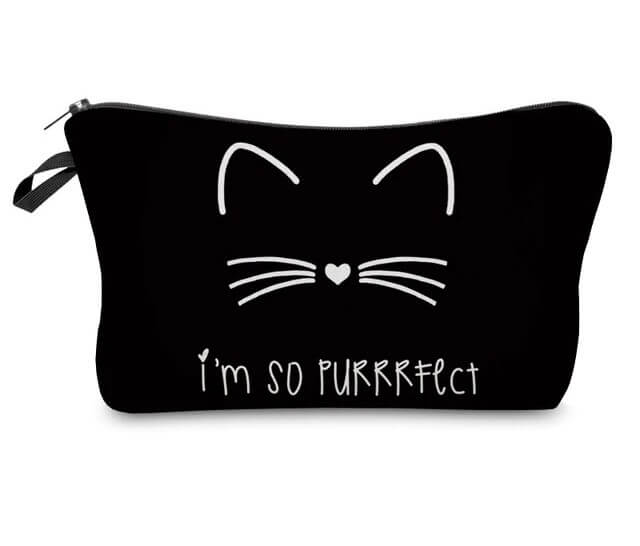 I'm Purrfect Makeup Bag - Happy Little Kitty