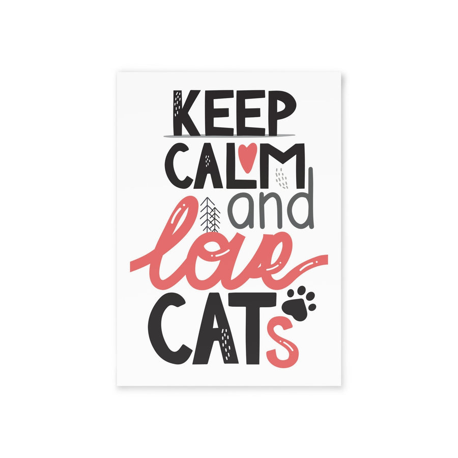 Keep Calm Love Cats Greeting Card - Happy Little Kitty