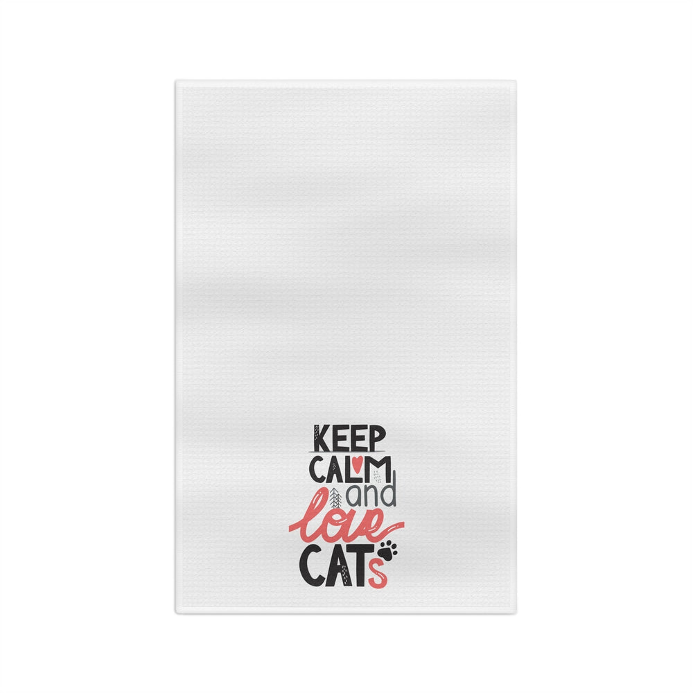 Keep Calm Love Cats Tea Towel - Happy Little Kitty