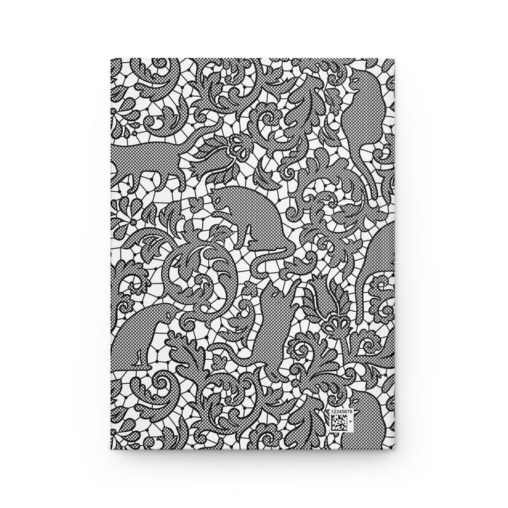 Lace Cat Hardcover Journal - Happy Little Kitty