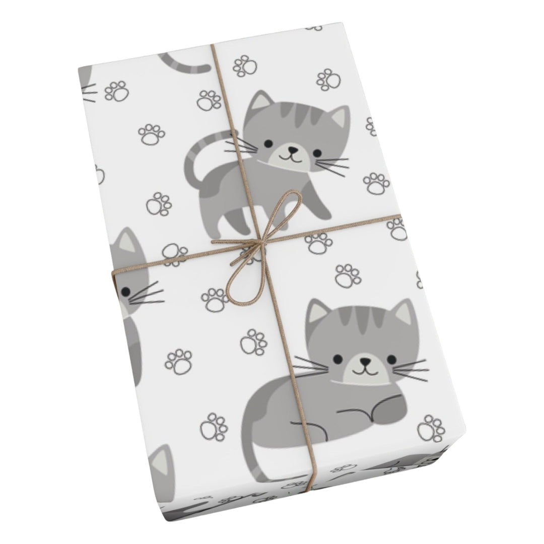 Little Gray Kitten Gift Wrap - Happy Little Kitty