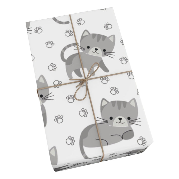 Little Gray Kitten Gift Wrap - Happy Little Kitty