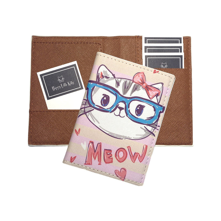 Meow Cat Passport Cover - Happy Little Kitty