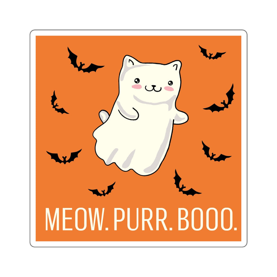 Meow. Purr. Boo. Sticker - Happy Little Kitty
