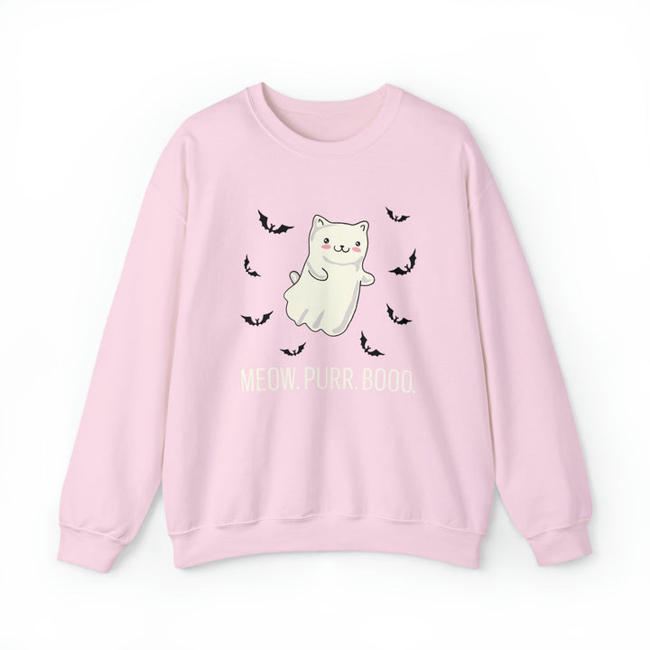 Meow. Purr. Boo. Unisex Crewneck Sweatshirt - Happy Little Kitty