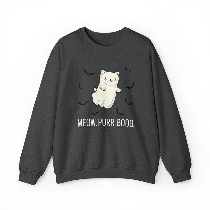 Meow. Purr. Boo. Unisex Crewneck Sweatshirt - Happy Little Kitty