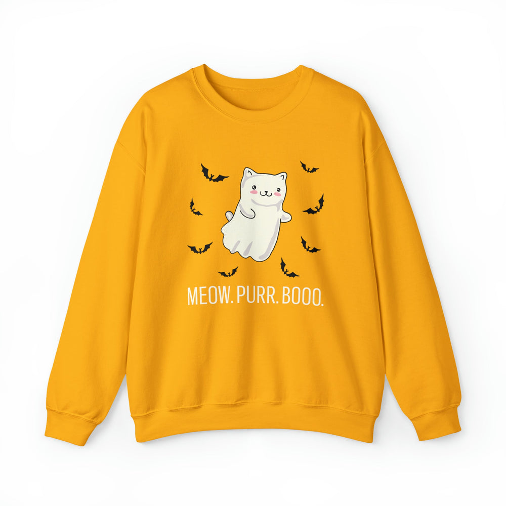 Meow. Purr. Boo. Unisex Crewneck Sweatshirt - Happy Little Kitty