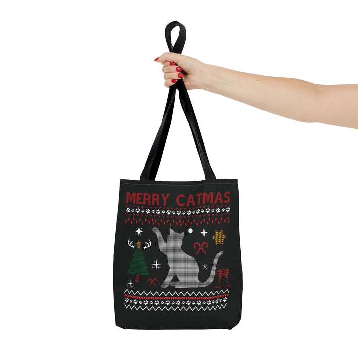 Merry Catmas Tote Bag - Happy Little Kitty