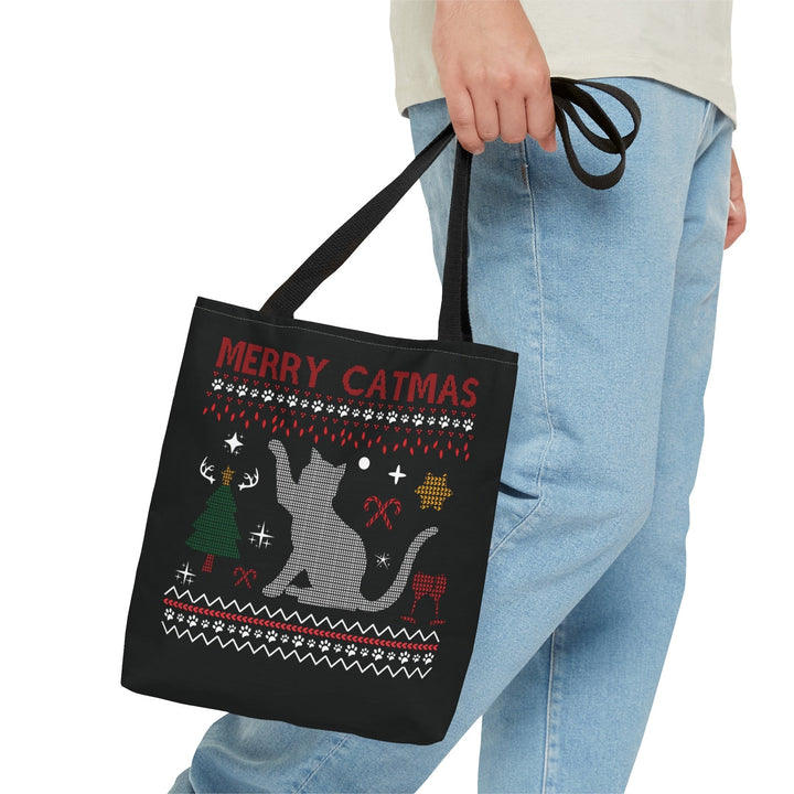 Merry Catmas Tote Bag - Happy Little Kitty