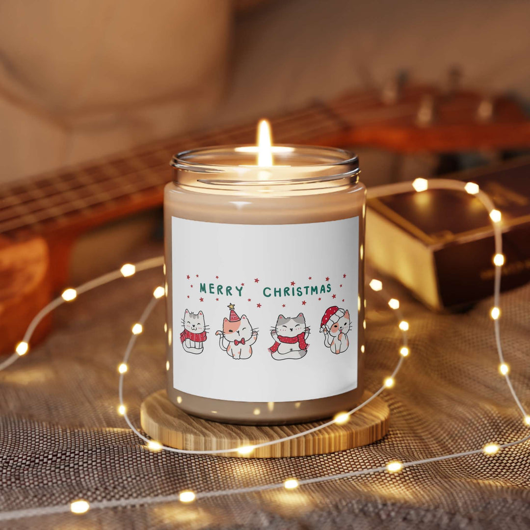 Merry Christmas Scented Candle, 9oz - Happy Little Kitty