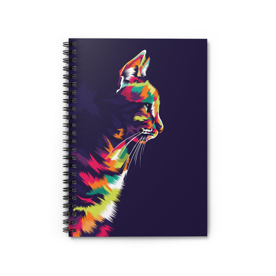 Multi-Color Kitty Spiral Notebook - Ruled Line - Happy Little Kitty