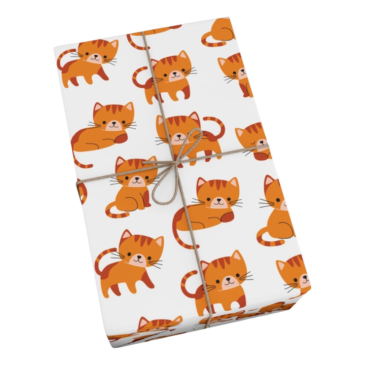 Orange Kitten Gift Wrap - Happy Little Kitty