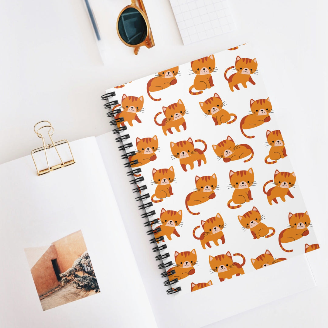 Orange Kitten Spiral Notebook - Happy Little Kitty