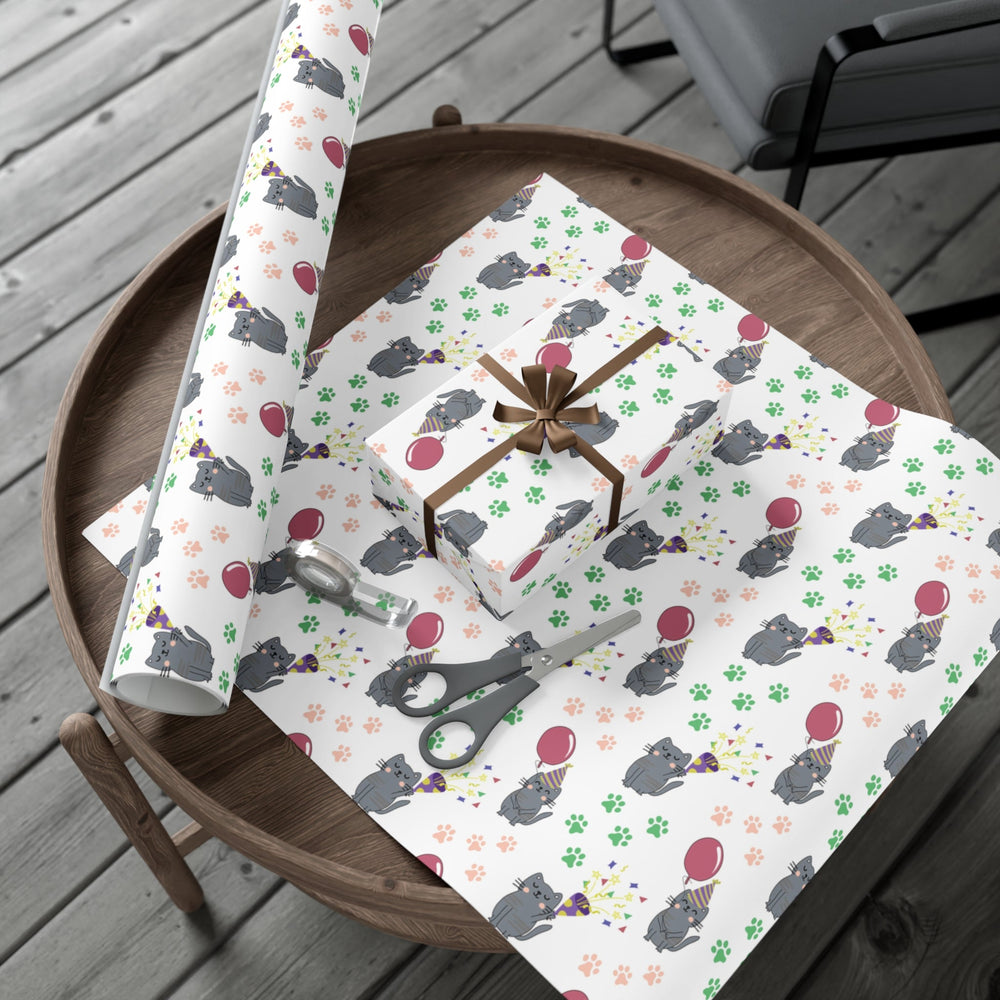 Party Cat Gift Wrap - Happy Little Kitty