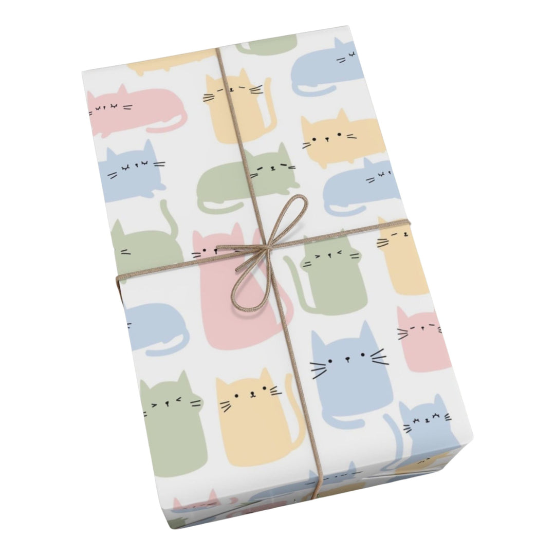 Pastel Cat Gift Wrap - Happy Little Kitty