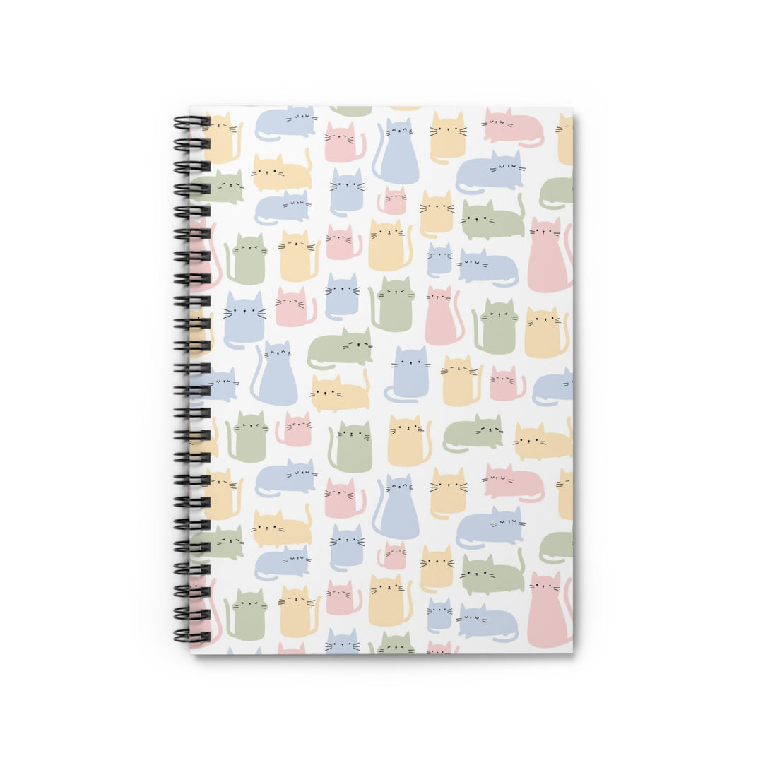 Pastel Cat Spiral Notebook - Happy Little Kitty