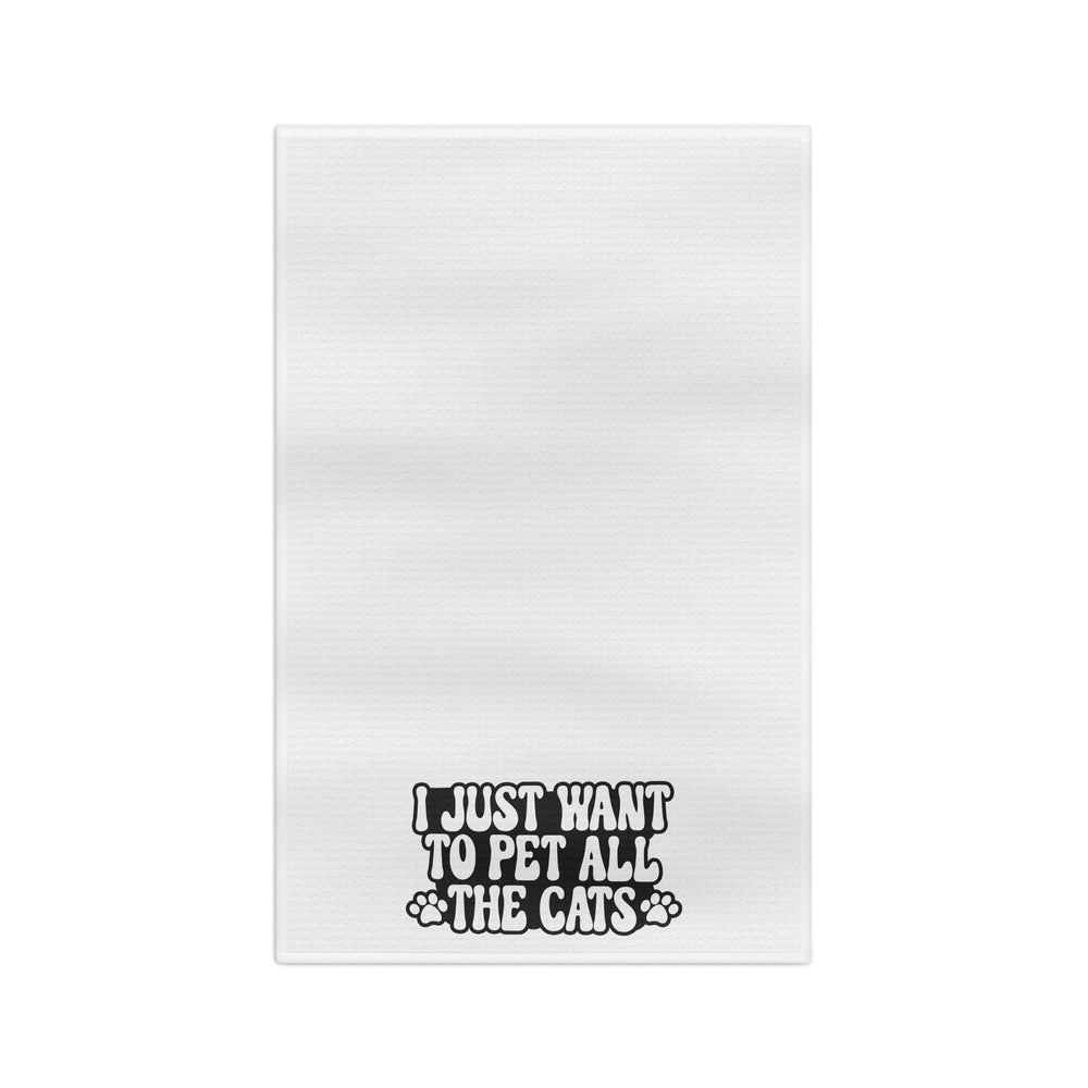 Pet All The Cats Tea Towel - Happy Little Kitty