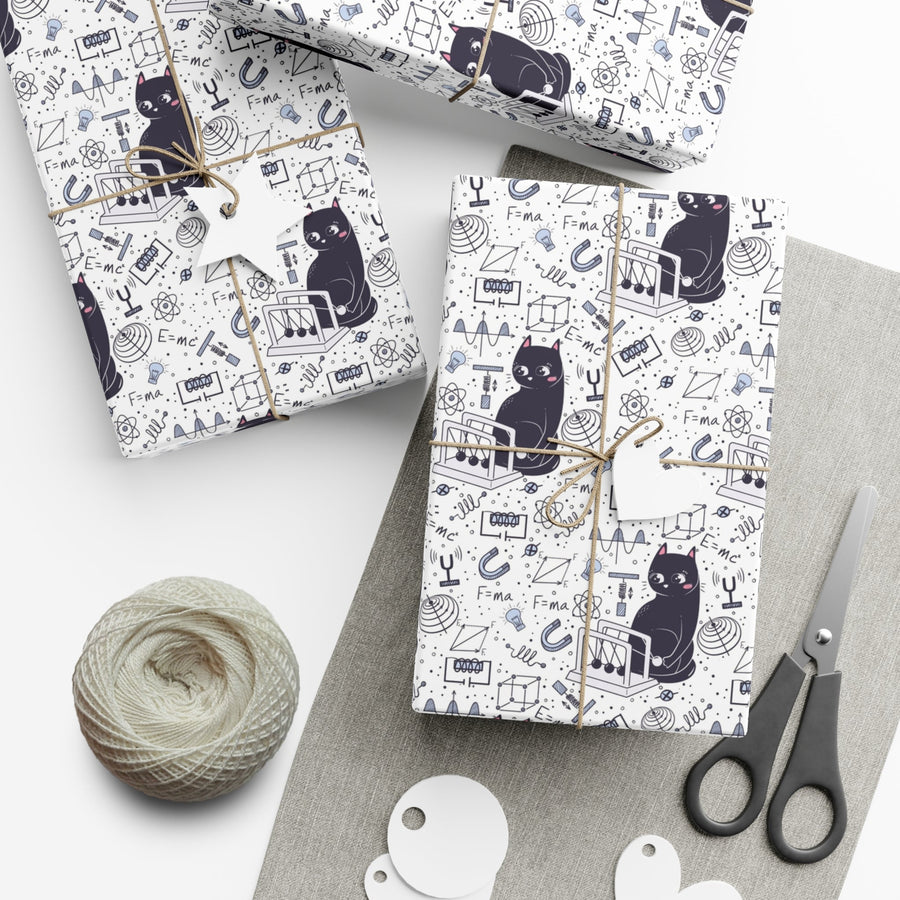 Physics Cat Gift Wrap - Happy Little Kitty