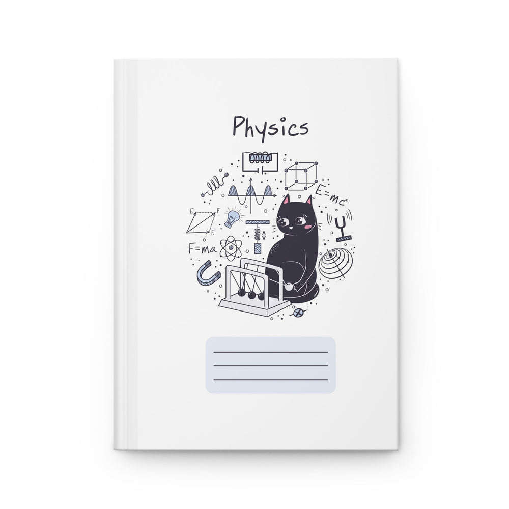 Physics Cat Hardcover Journal - Happy Little Kitty