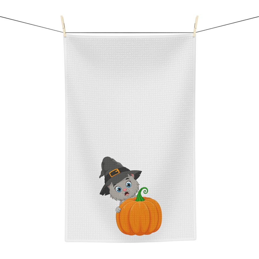 Pumpkin Cat Soft Tea Towel - Happy Little Kitty