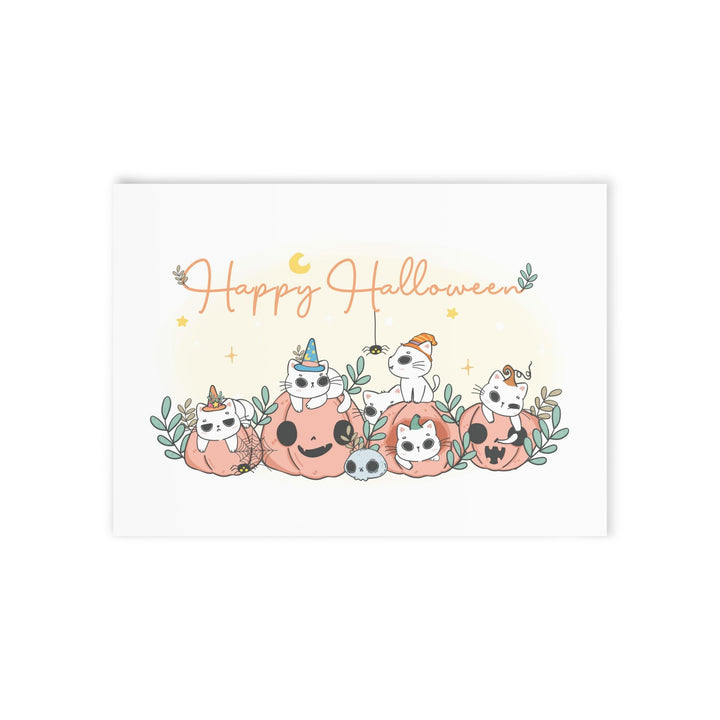 Purr-fect Pumpkin Patch Halloween Card - Happy Little Kitty