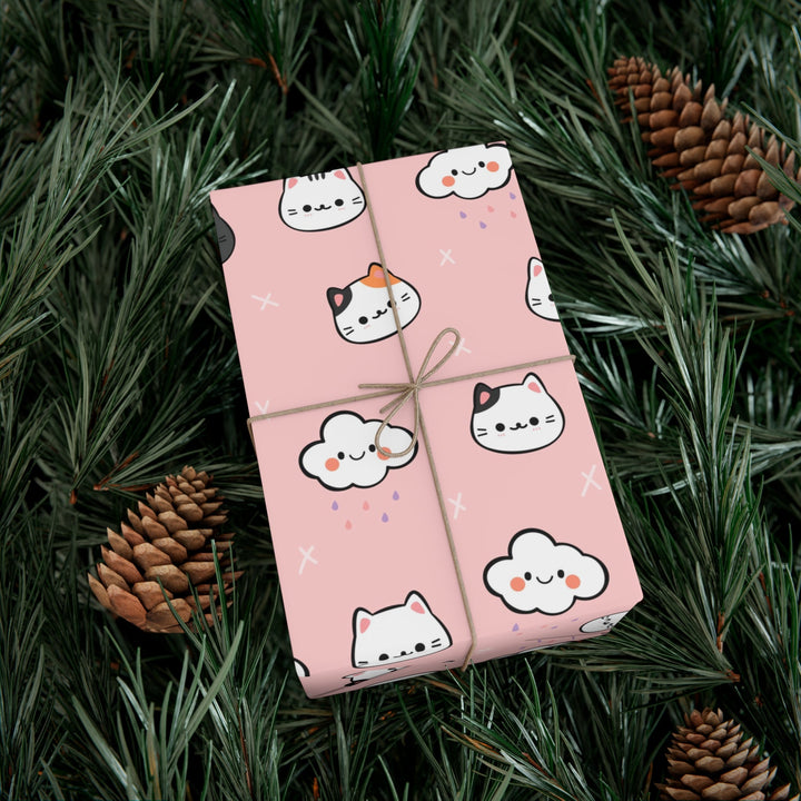 Rain Cloud Kitty Gift Wrap - Happy Little Kitty