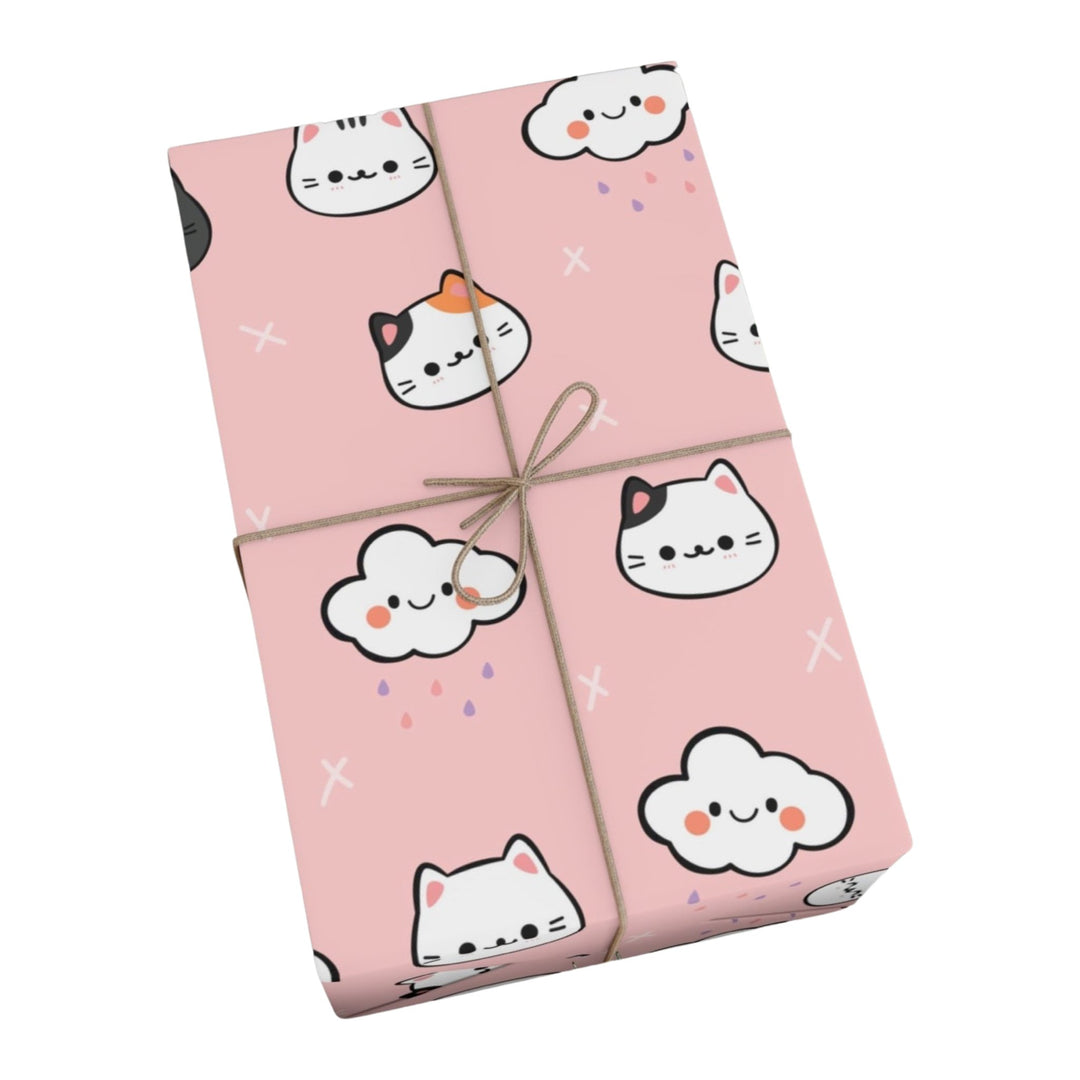 Rain Cloud Kitty Gift Wrap - Happy Little Kitty