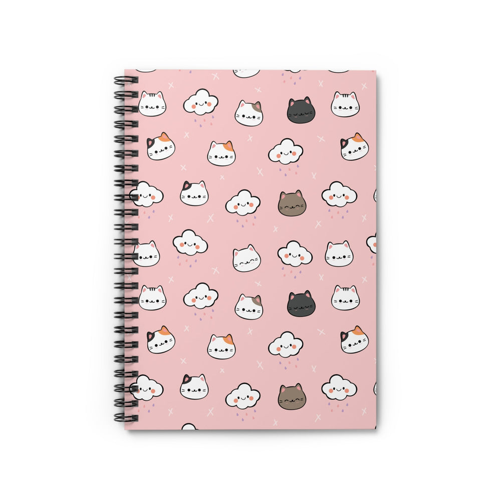 Rain Cloud Kitty Spiral Notebook - Happy Little Kitty