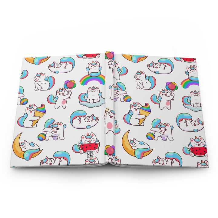 Rainbow Caticorn Hardcover Journal - Happy Little Kitty
