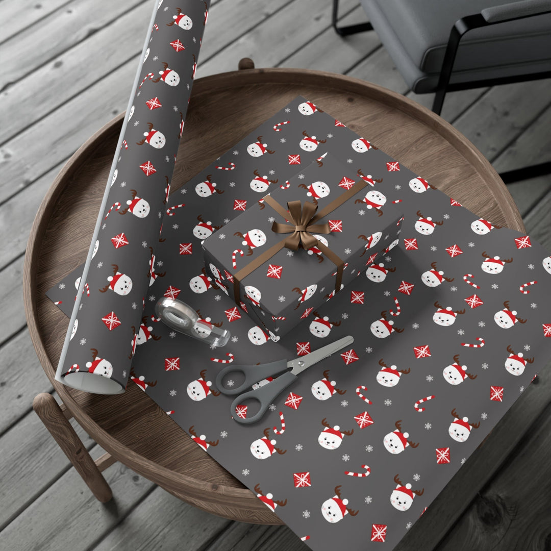 Reindeer Cat Gift Wrap - Happy Little Kitty