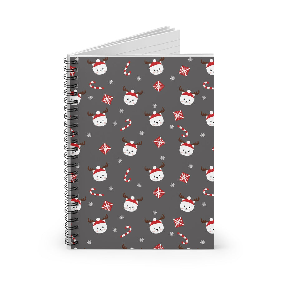 Reindeer Cat Spiral Notebook - Happy Little Kitty