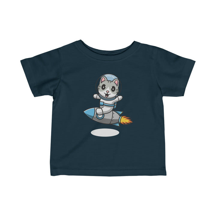 Rocket Kitty Infant Fine Jersey Tee - Happy Little Kitty