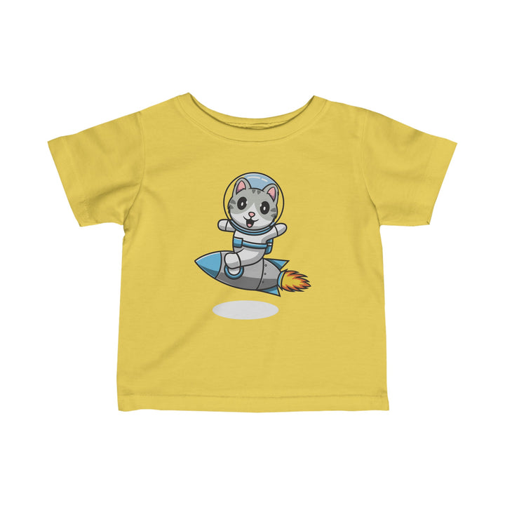 Rocket Kitty Infant Fine Jersey Tee - Happy Little Kitty