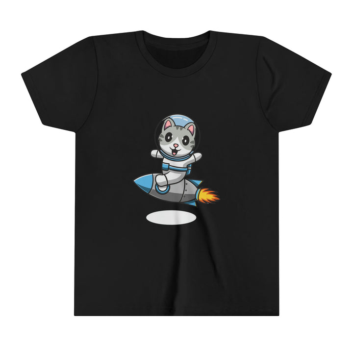 Rocket Kitty Youth Short Sleeve T-Shirt - Happy Little Kitty