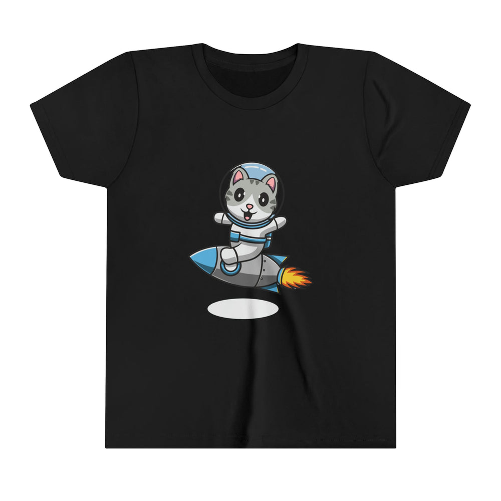 Rocket Kitty Youth Short Sleeve T-Shirt - Happy Little Kitty